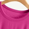 thumbnail image 3 of Turilly Women's Solid Round Neck Short Sleeved Women's Top Short Sleeved Round Neck Top/shirt, 3 of 5