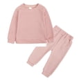 thumbnail image 4 of Actoyo Toddler Baby Cotton Kintting Outfits Sets Kids Boys Girls Fall Loose Tracksuit Pullovers Tops+Pants 2PCS Sets Clothes, 4 of 12