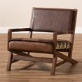 thumbnail image 4 of Baxton Studio Fauteuil d'Appoint en Similicuir Noyer Brun Rovelyn, 4 of 10