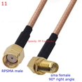 thumbnail image 3 of Kit de conector RG316 SMA a SMA macho hembra, conector RPSMA macho hembra a SMA, para cable de extensión de puente de coleta RG-316 de baja pérdida, 3 of 5