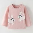 thumbnail image 4 of MEZZALL Girls Cartoon Long Sleeve Middle Kids Pajamas Crew Neck Print Cute Little Girl Tops (3Y 8Y) Breathable Toddler Clothing, 4 of 8