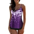 thumbnail image 1 of Swimsuits For Women Two Piece Bathing Suits Floral Print Tank Tops With Boyshorts Tummy Control Swimming Suits, 1 of 6