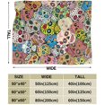 thumbnail image 2 of Mexican Candy Skull Blanket Fleece Throw Blanket Super Soft Flannel Throw Blanket Lightweight Fluffy Plush Fuzzy Cozy Thickened Soft Sofa Bed Blanket for Bedding Sofa and Travel 60"x50", 2 of 7
