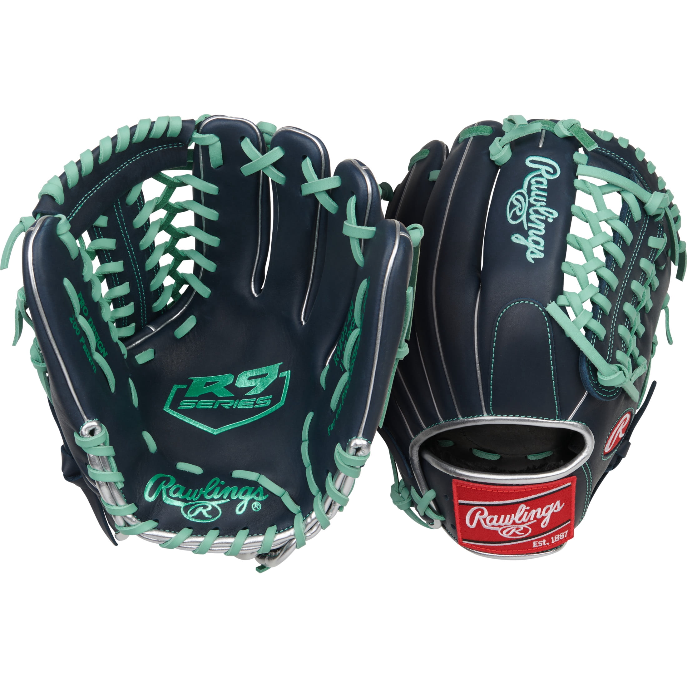 Rawlings, Baseball Glove, R9 12.75 inch, Right Hand Throw Outfield