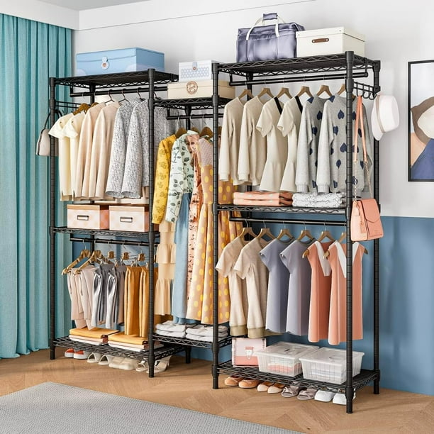 BEE VIBES Perchero Extra Grande de Metal para Ropa 187 x 44 x 193.5 cm Organizador para Closet Dormitorio y Lavanderia