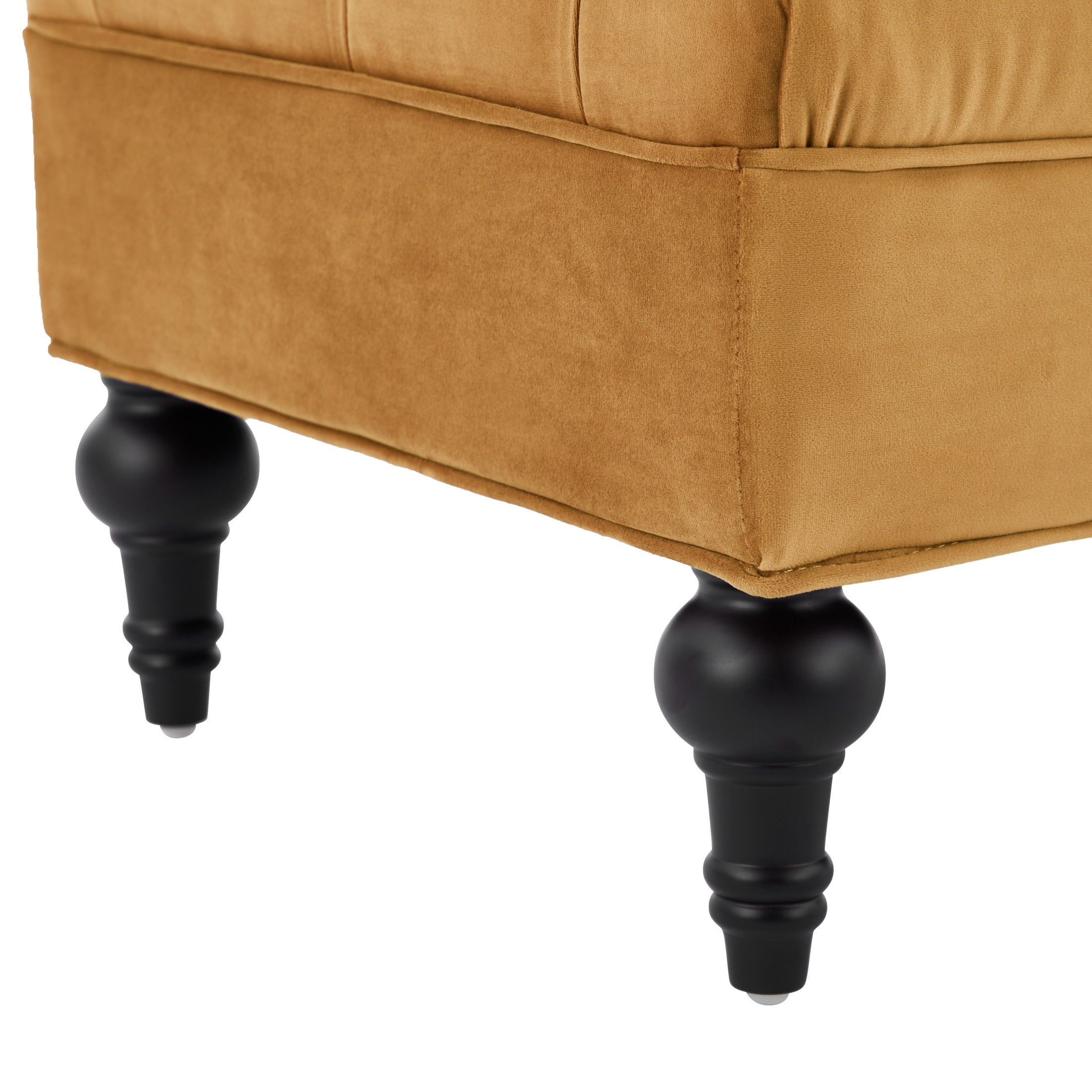 Christopher Knight Home 60" Modern Velvet Upholstered Bench with 2 Detachable Pillows, Comfy Ottoman, Yellow