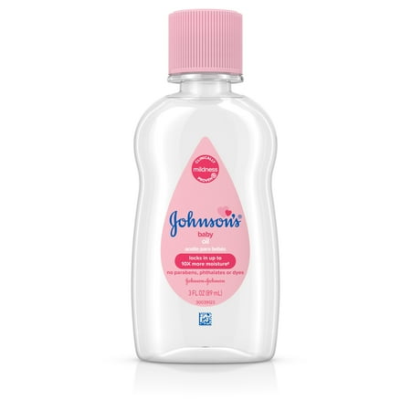(4 pack) (4 Pack) Johnson's Baby Oil, Pure Mineral Oil, Original 3 fl. oz