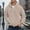 hwj# Beige86, variant on Huowey Men Coat Winter Thermal Fuzzy Thick Hoodies Half Zip Up Lined Casual Pullover Sweatshirt Solid Color Soft Comfortable Lightweight Athletic Dailywear,Beige,L