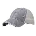 thumbnail image 3 of Men Ladies Denim Buckle Baseball Cap Outdoor Sunshade Casual Breathable Summer Hat, 3 of 3
