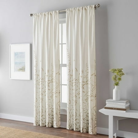 Meadow 108 Inch Rod Pocket Window Curtain Panel In Linen Walmart