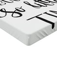 thumbnail image 2 of Ambesonne Book Fitted Sheet 2 Pcs Set, Inspirational Modern Words, Twin, White and Charcoal Grey, 2 of 3