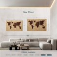thumbnail image 4 of Elephant Stock World Of Coffee Wall Art - Horizontal Multi Panel Canvas - Dining Room Wall Decor - Map Multi Panel - Brown And Beige Decor - 74" x 48", 4 of 8