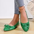 thumbnail image 6 of Women’s Summer Bow Moccasins Plus Size Lightweight Comfortable Slip On Soft Sole Casual Flats Green 8.5, 6 of 9