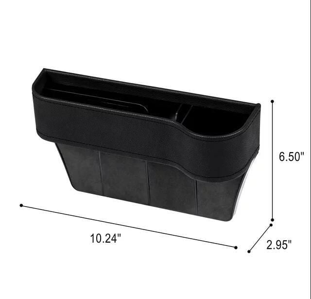 Auto Drive 1 pièce organiseur de rangement pour espace de siège de voiture automobile noir Facile à nettoyer, rangement, ajustement universel