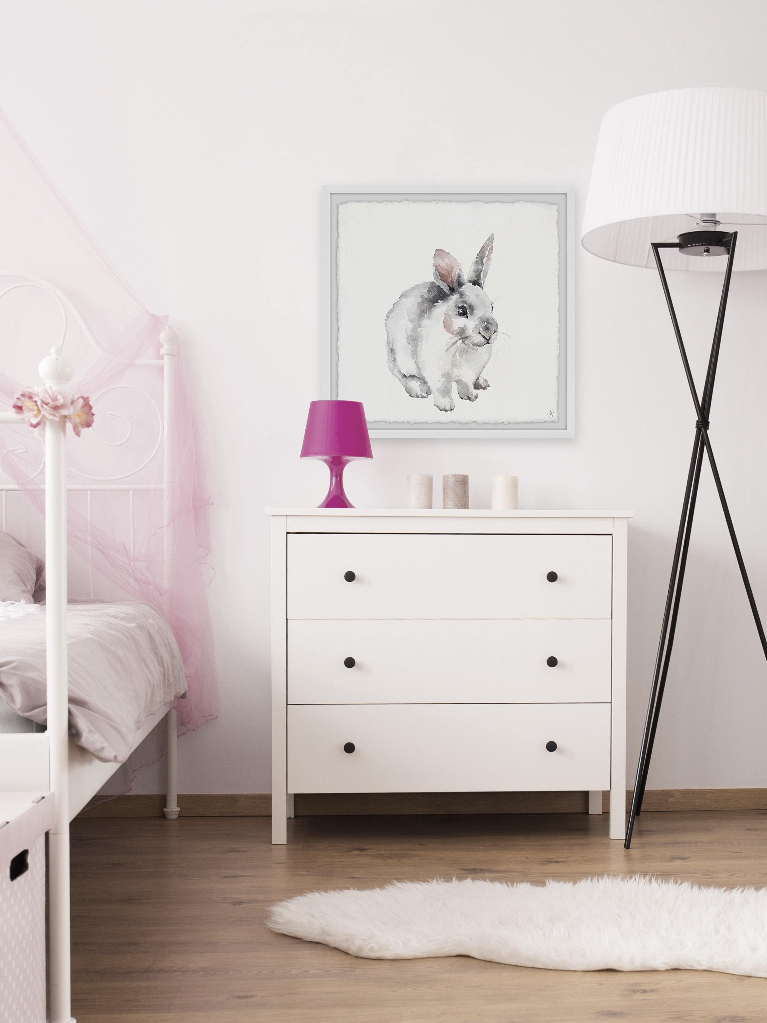Marmont Hill Fluffy Little Bunny Framed Wall Art