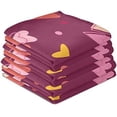 thumbnail image 4 of SKYSONIC 6 Pack Valentine's Day Love Heart Kitchen Towel, Super Soft Absorbent Hand Towel Tea Towel Home Restaurant Tableware Cleaning Rag, 4 of 7