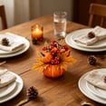 thumbnail image 4 of Racsoh Mini Artificial Pumpkin Tabletop Ornament, Faux Fall Floral Arrangement with Sunflower and Berry, for Thanksgiving Halloween Mantel Decor (B), 4 of 7