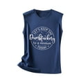 thumbnail image 3 of Pompotops T-Shirt Sans Manches à Col Rond et à Imprimé Casual pour Femme, 3 of 4