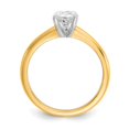 thumbnail image 2 of Auriga 14k Two-tone Gold 1 carat LG Diamond Pear Solitaire Engagement Ring for Women Size 7, 2 of 6