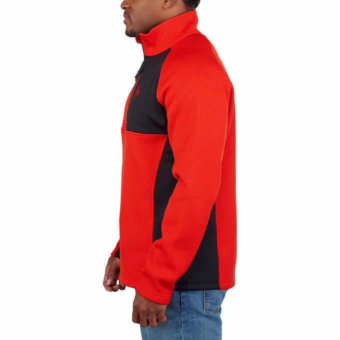 Spyder Men's Half Zip Sweater Gait Knit Pullover Jacket (as1, Alpha, x_l,  Regular, Regular, Black)