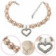 thumbnail image 1 of Xihbxyly Nuevo Collar de Diamantes de Imitación con Forma de Corazón, Elegante Collar de Perlas para Mascotas, Colgante de Corazón Brillante, Joyería de Moda para Mascotas, Diseño Unisex, 30 Cm de La, 1 of 5