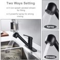 thumbnail image 4 of Black Kitchen Faucet,Low Profile Single Handle Pull Out Kitchen Sink Faucet with Sprayer for Bar Sink, 4 of 5