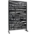 thumbnail image 4 of Outdoor & Indoor Privacy Screen Metal Privacy Screen 76" H×48" W, Freestanding Decorative Privacy Screen for Deck Balcony Patio, Privacy Fence Panels for Outside Lawn Garden, 4 of 5