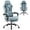 Blue, variant on CONCETTA gaming chair, office chair with high backrest and computer chair, is an ergonomic adjustable rotating office chair. Available in black, white, khaki, pink and blue.
