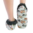 thumbnail image 4 of Women’s Fuzzy Slipper Socks with Grippers – Soft Microfiber Outer, Cozy Fleece Lined Indoor House Socks (Camper, L/xl), 4 of 6