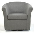 thumbnail image 2 of Fox Hill Trading Marlee 19"H Polyester Fabric Swivel Club Chair in Gray, 2 of 4