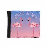 Hitched Flango couple Flip Bifold Faux Leather Wallet  Multi-Function Card Purse