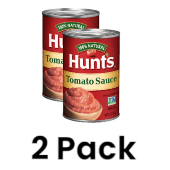 (2 pack) Hunt's 100% Natural Tomato Sauce, Canned Tomato Sauce, 15 oz