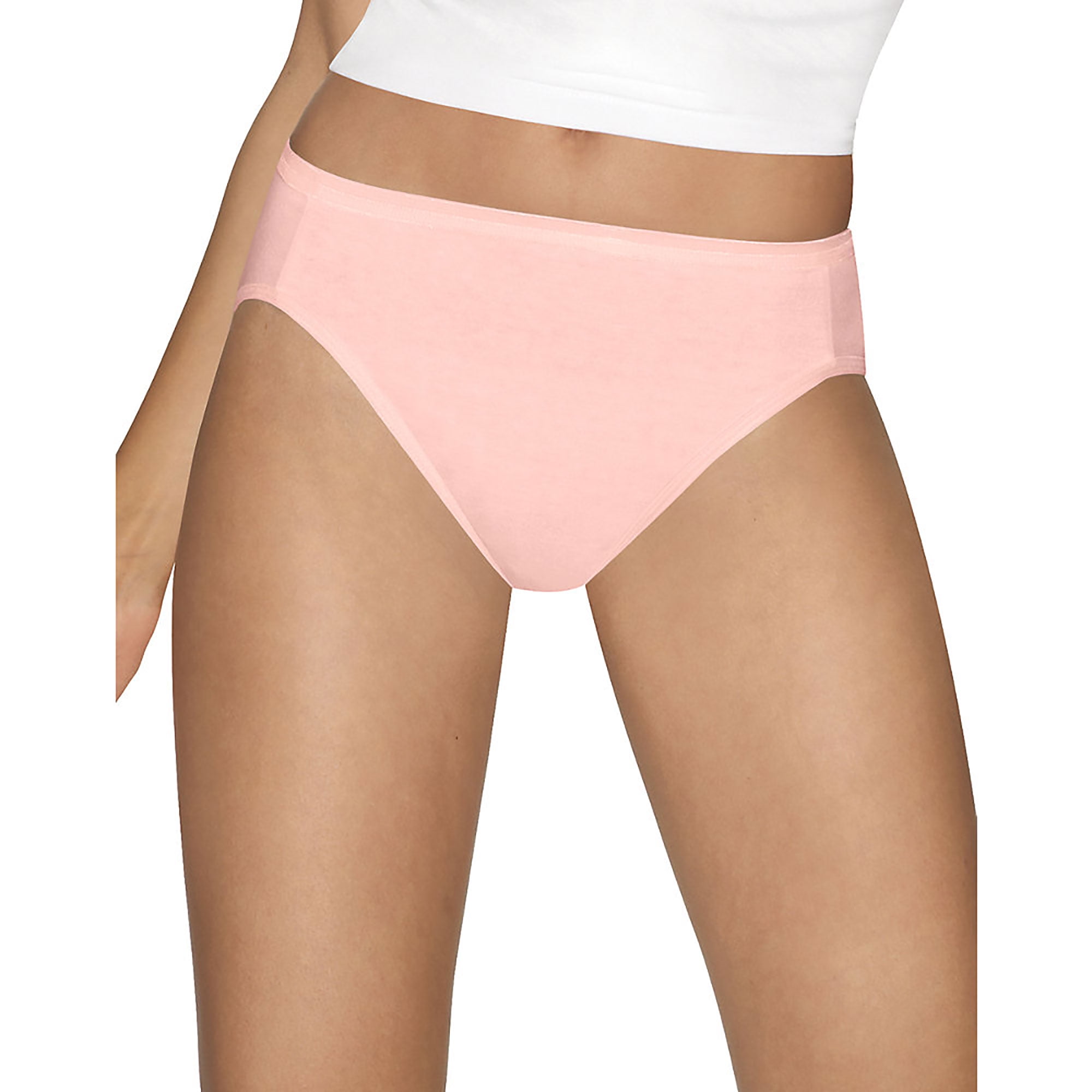 Hanes Ultimate Comfort Cotton HiCut Panties 5Pack, Style 43HUCC