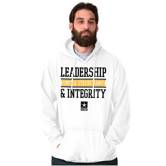US Army Logo Leadership Integrity Hoodie Sweatshirt Women Men Brisco Brands M