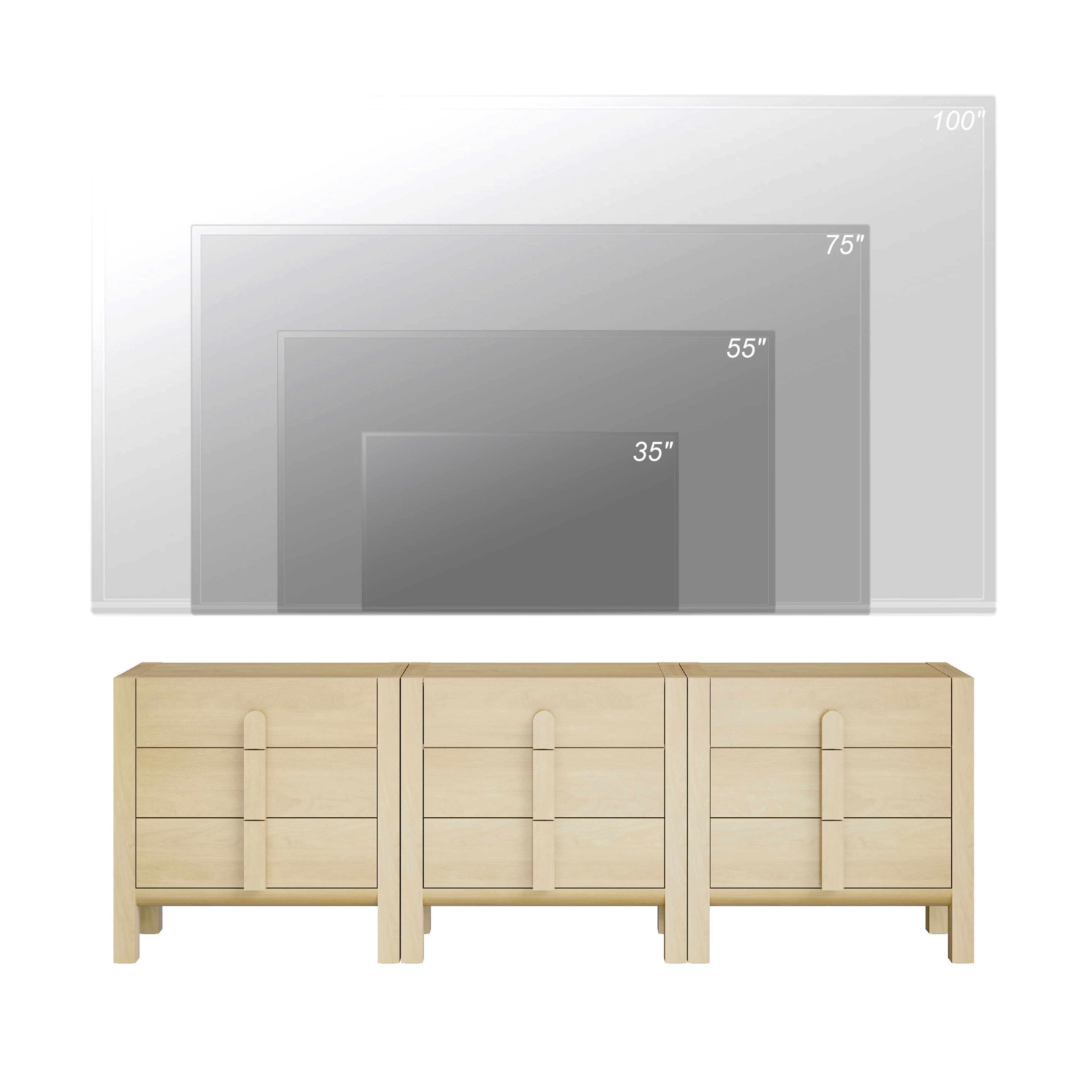 9 Drawer Dresser for Bedroom, Mid-Century Modern Chest of Drawers with Storage,Wooden 3-In-1 Dresser for Living Room, Bedroom, Entryway