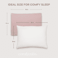 thumbnail image 4 of Comfy Cubs Toddler Pillow with Muslin Pillowcase, 13" x 18" - Microfiber Fill, Mauve, 4 of 7
