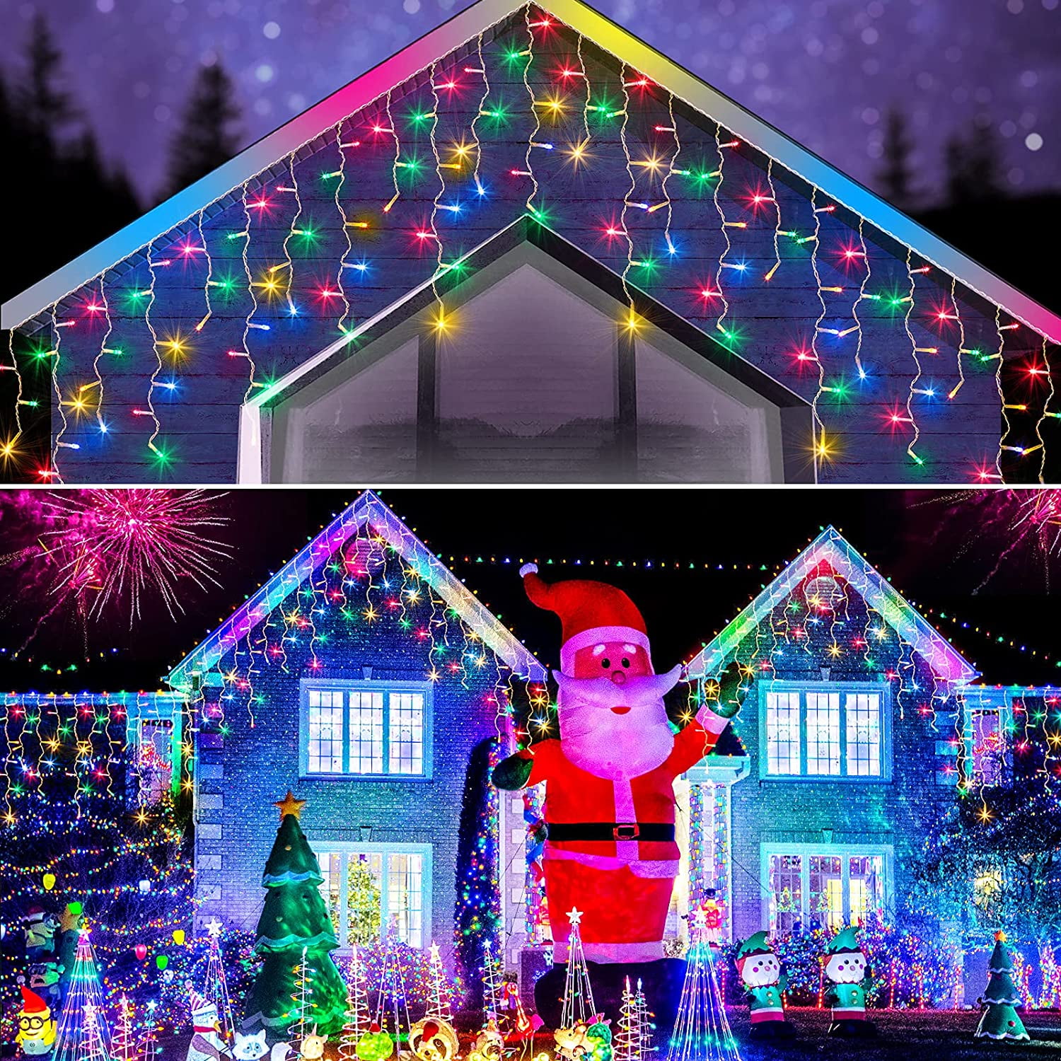 1000 LED Super Bright Multicoloured Christmas Chaser Light 8 Mode Outdoor Indoor 