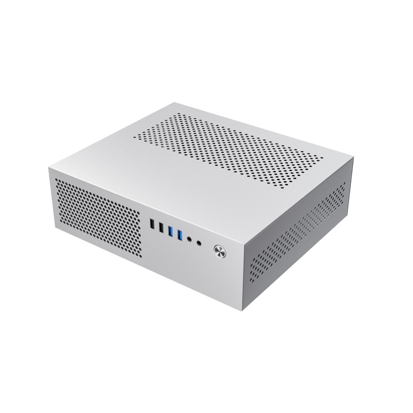 Wzmzjy Computer Case 3.0 USB Wall Mounted Placement Office Professional Practical Steel Argent
