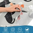 thumbnail image 4 of Yayeee Kitchen Valance Rod Pocket 54" x 18" Living Room Window Curtain, Gray Cartoon Pattern, 4 of 6
