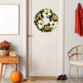 thumbnail image 5 of Christmas 11.8Inch Small Christmas Wreath for Front Door Artificial Greenery Spruce Wreath with 3 & Glittering Xmas Ornaments Holiday Home Wall丨Gold, 5 of 6