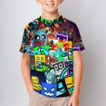 thumbnail image 2 of T-Shirt pour Enfants Geometry Dash Imprimé Confortable T-Shirt Graphique Décontracté pour Usage Quotidien 120 cm, 2 of 8