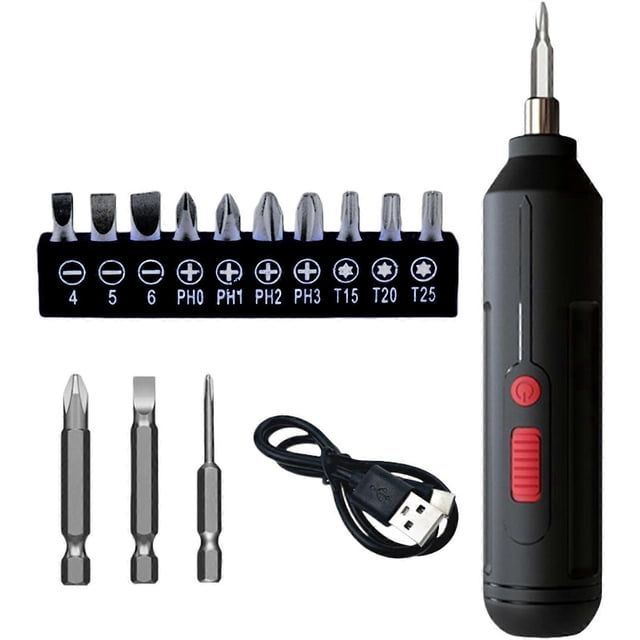 Wireless Electric Screwdriver Set Cordless USB Rechargeable Battery Screwdriver For Versatile Applications Multicolor