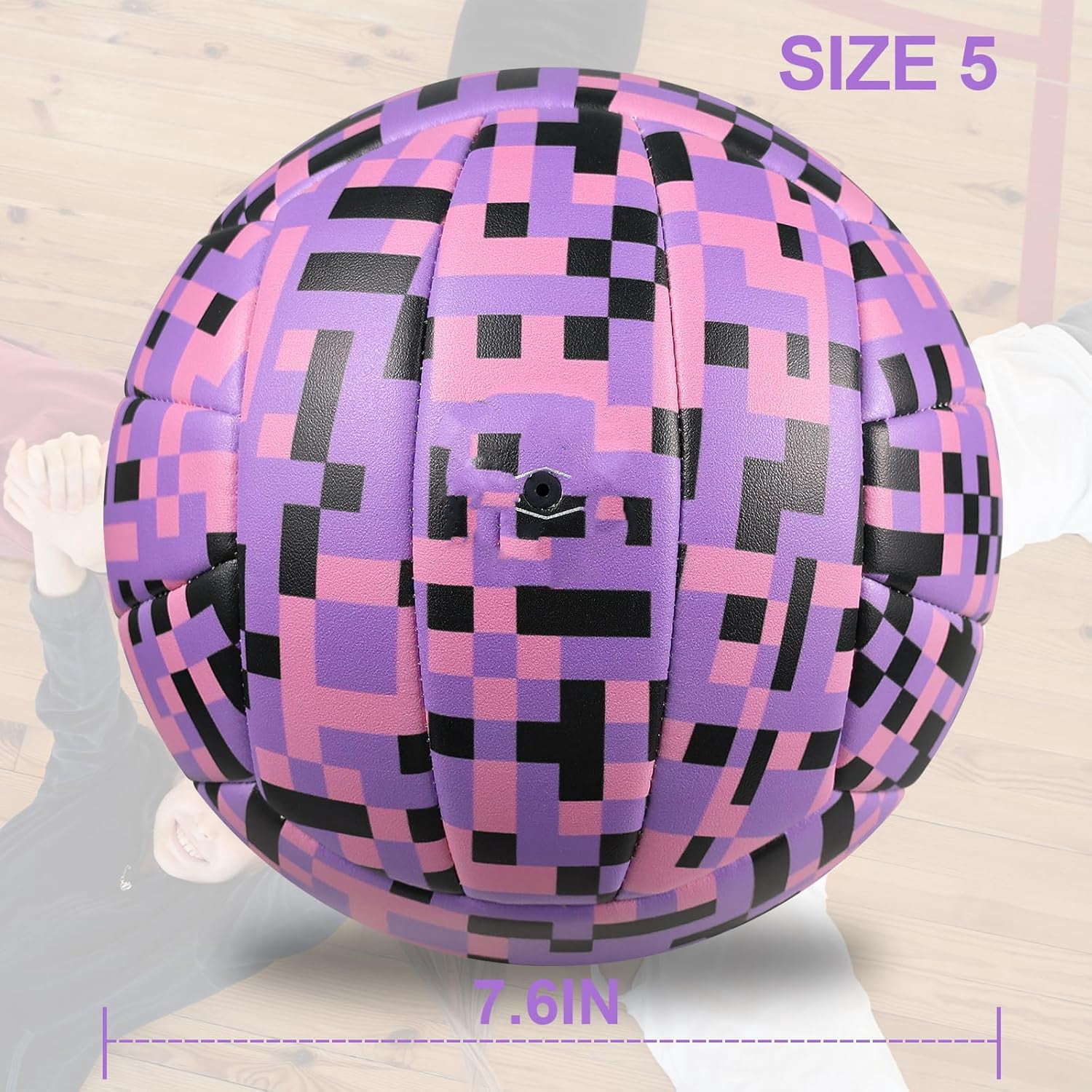Volleyball - Soft PU Leather Indoor/Outdoor Ball for Training & Games, Mosaic Design