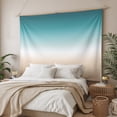 thumbnail image 3 of Teal Beige Ombre Cream Large Tapestry for Bedroom Wall Hanging Tapestry,Modern Turquoise Abstract Art Aesthetics Ceiling Backdrop Tapestries Poster Blanket Wall Decor for Living Room 86" x 104", 3 of 8