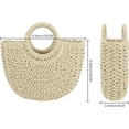 thumbnail image 4 of Kukuzhu Womens Large Straw Beach Bag Woven Tote Bag Top Handle Handbag Purse for Summer, 4 of 5