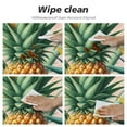 thumbnail image 4 of GOSMITH Colorful Pattern Tropical Exotic Flowers and Pineapple Waterproof Round Tablecloth White, 4 of 7