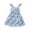 Blue, variant on MEZZALL Toddler Girls Flutter Sleeve Floral Dress Sundress Spring Summer Casual Comfortable Outfits, Blue, 6-7 Years
