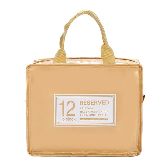 Xihbxyly Bolsa Aislante de Cuero con Espejo, Lonchera Impermeable, Interior de Pvc, Almacenamiento Multifuncional, Conservación de Alimentos, Ideal para Picnics, Tamaño Compacto (22,5 X 12 X 18,5 Cm)