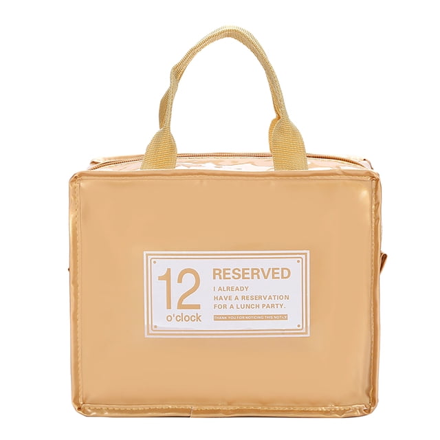 Fiudx Bolsa Aislante de Cuero con Espejo, Lonchera Impermeable, Interior de Pvc, Almacenamiento Multifuncional, Conservación de Alimentos, Ideal para Picnics, Tamaño Compacto (22,5 X 12 X 18,5 Cm)