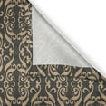 thumbnail image 3 of Ambesonne Damask Kitchen Curtains, Victorian Rococo Style Motif, 55"x45", Dark Grey and Tan, 3 of 3